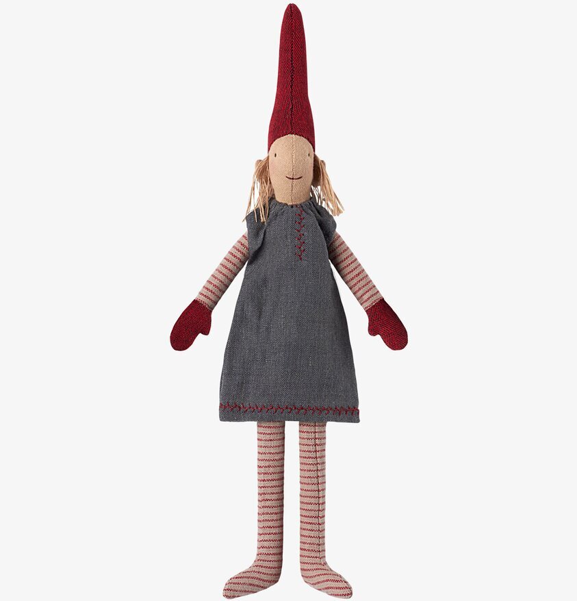 Tomtenissa Mini Pixy från Maileg i traditionell juldesign