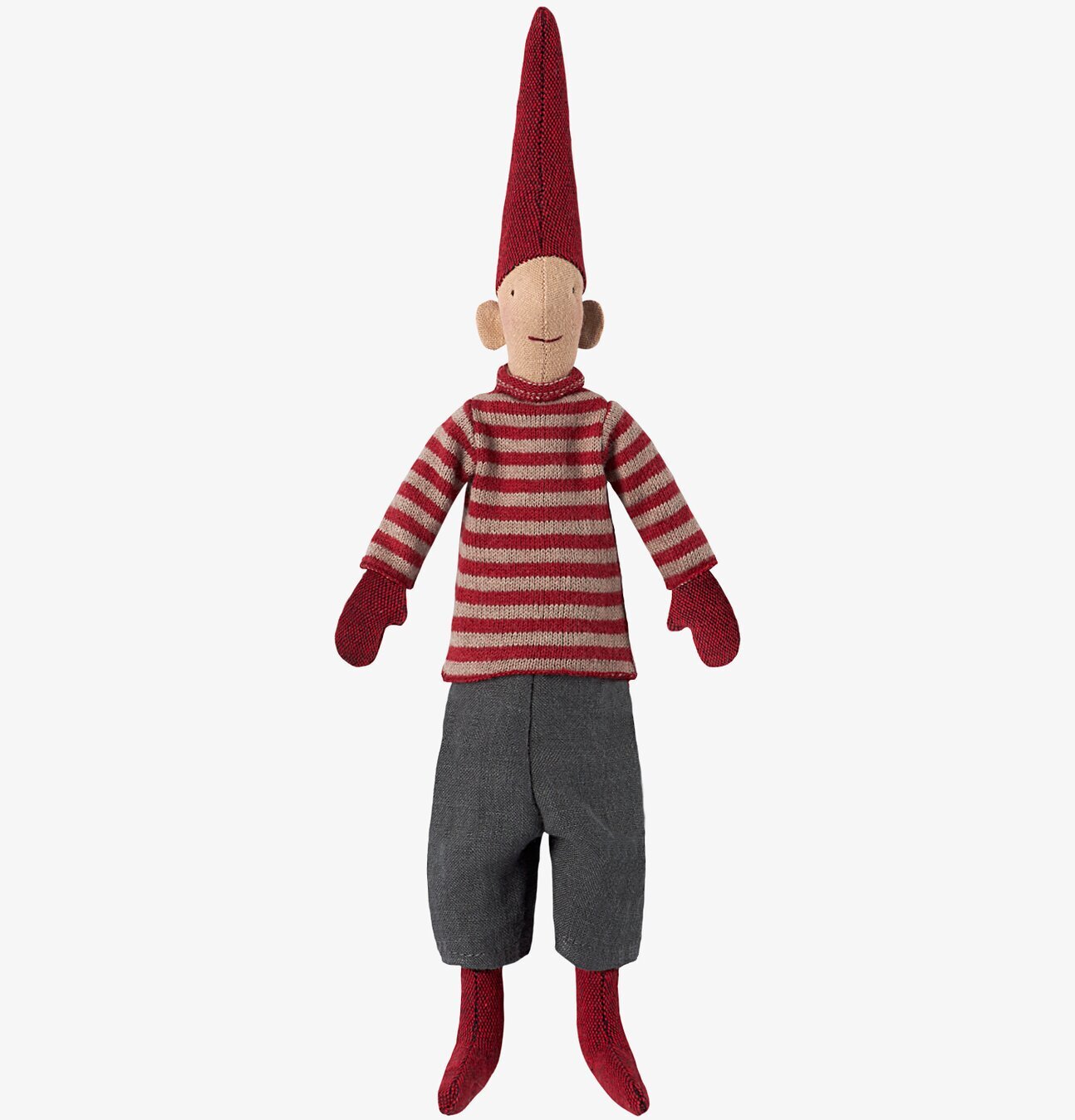 Tomtenisse Mini Pixy från Maileg i traditionell julklädsel