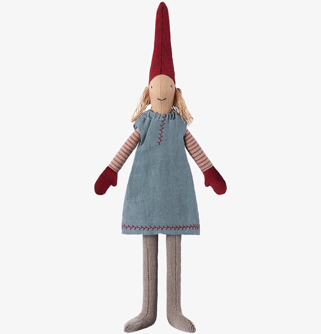 Tomtenissa Mini Pixy från Maileg med traditionell juldesign