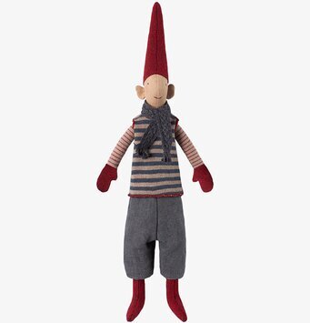 Tomtenisse Mini Pixy från Maileg i detaljrik julklädsel