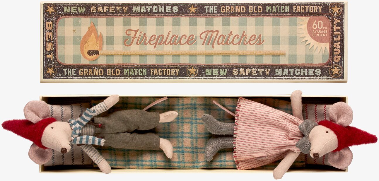 Christmas Mice Mum & Dad från Maileg i tändsticksask