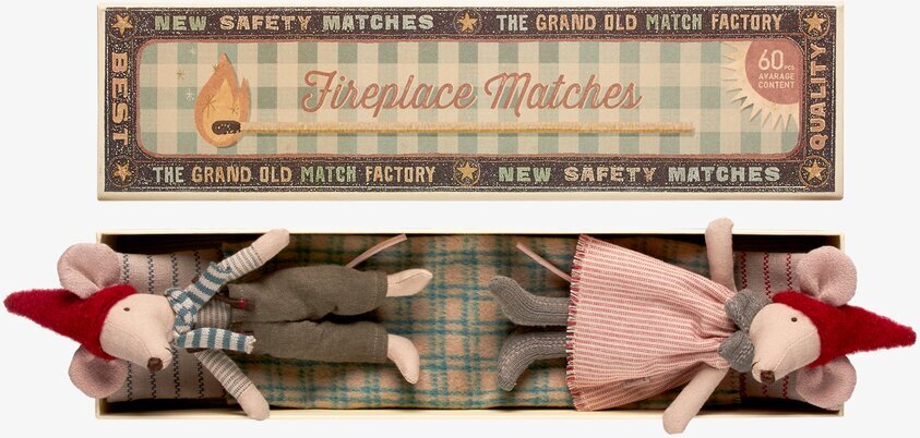 Christmas Mice Mum & Dad från Maileg i tändsticksask