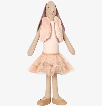 Maileg Medium Bunny Dance Princess i rosa balettdräkt