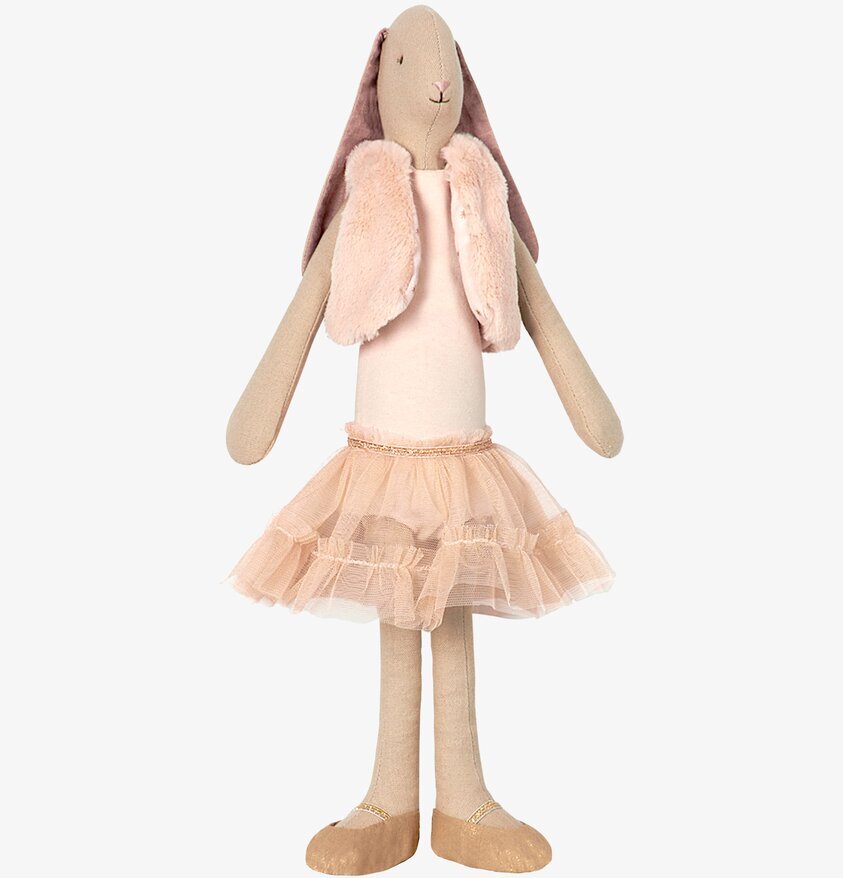 Maileg Medium Bunny Dance Princess i rosa balettdräkt