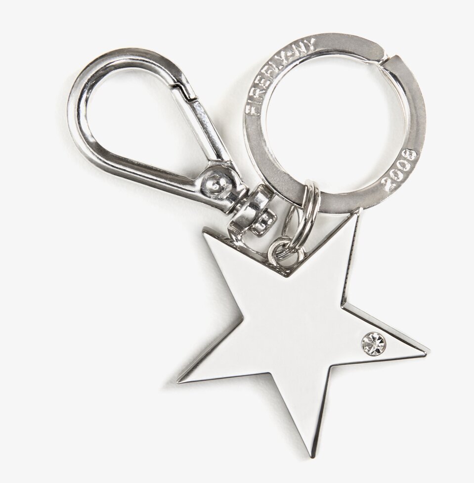 Bag Charms Star Silver från Firefly med gnistrande sten