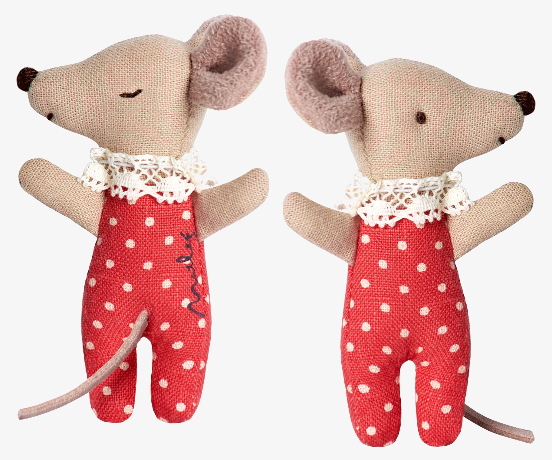 Mouse Baby Sleepy-Wakey In Box från Maileg i två vinklar