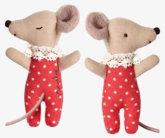 Mouse Baby Sleepy-Wakey In Box från Maileg i två vinklar