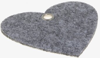 Södvik Glasunderlägg Hjärta från Storefactory i grå filt