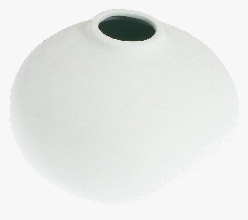 Källa Vas Bullig Vit från Storefactory, vit keramisk vas