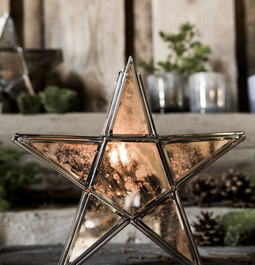 Stjärna Metall Stella från Majas Cottage med LED-ljus