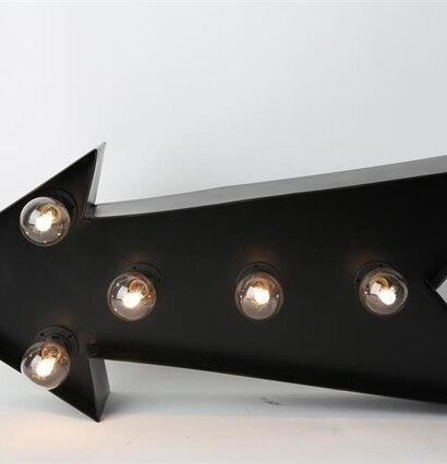 Lampa Cirkus Pil Svart från Silkflower med sex glödlampor