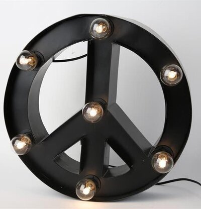 Lampa Cirkus Peace Svart från Silkflower på vit yta