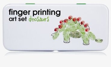 Fingertryck Dinosaurier från Worldwide co i vit förpackning