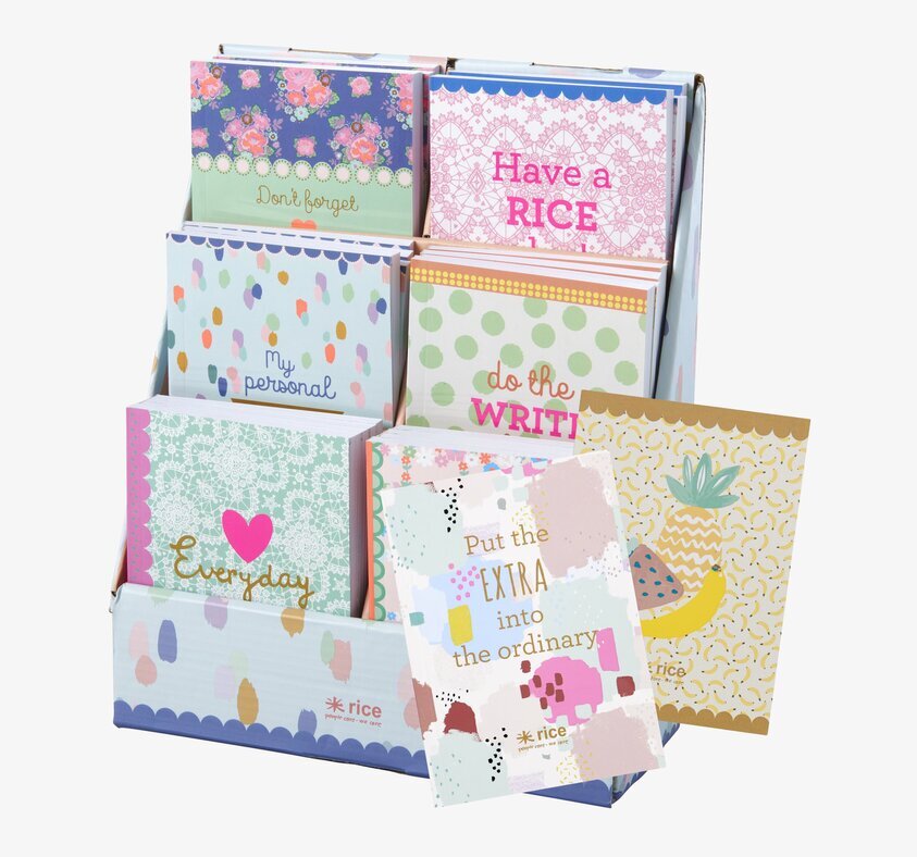 Små Skrivböcker från Rice med färgstarka och unika omslag