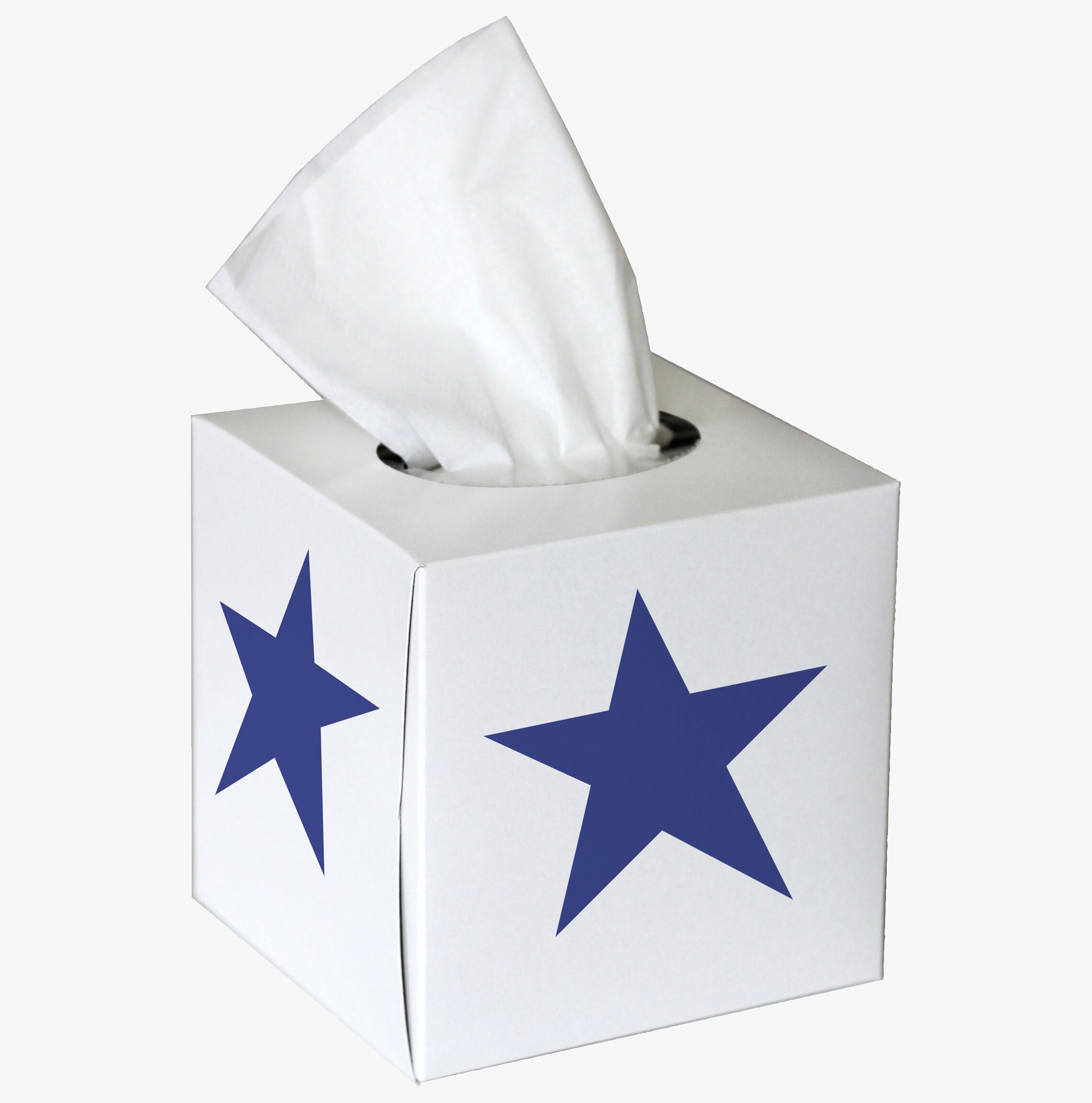 Servettbox STAR Navy från Nordic Tissue med blå stjärnor