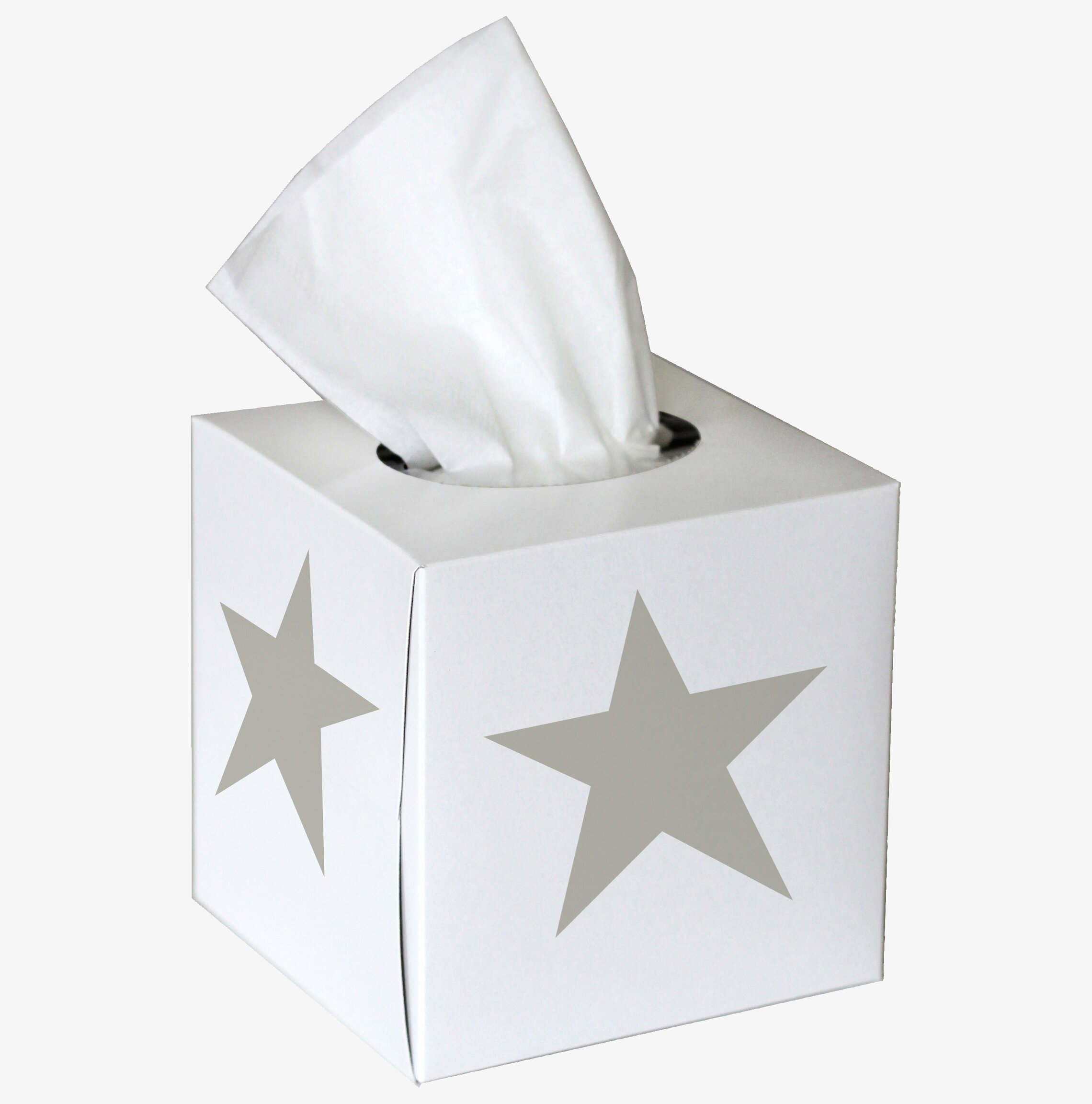 Servettbox STAR Grey från Nordic Tissue med grå stjärnor
