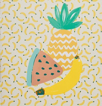 A4 Skrivbok Tutti Frutti Print från Rice med fruktmotiv