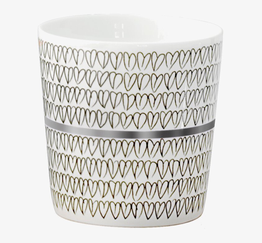 Kopp Silver Heart 2-Pack från Mette Ditmer med hjärtmönster