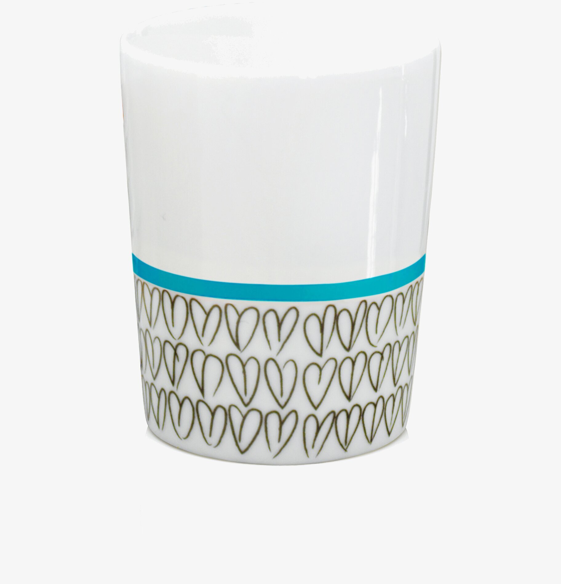 Äggkopp 2-Pack Blue Heart från Mette Ditmer med hjärtmönster