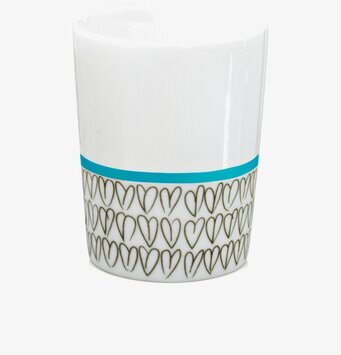 Äggkopp 2-Pack Blue Heart från Mette Ditmer med hjärtmönster