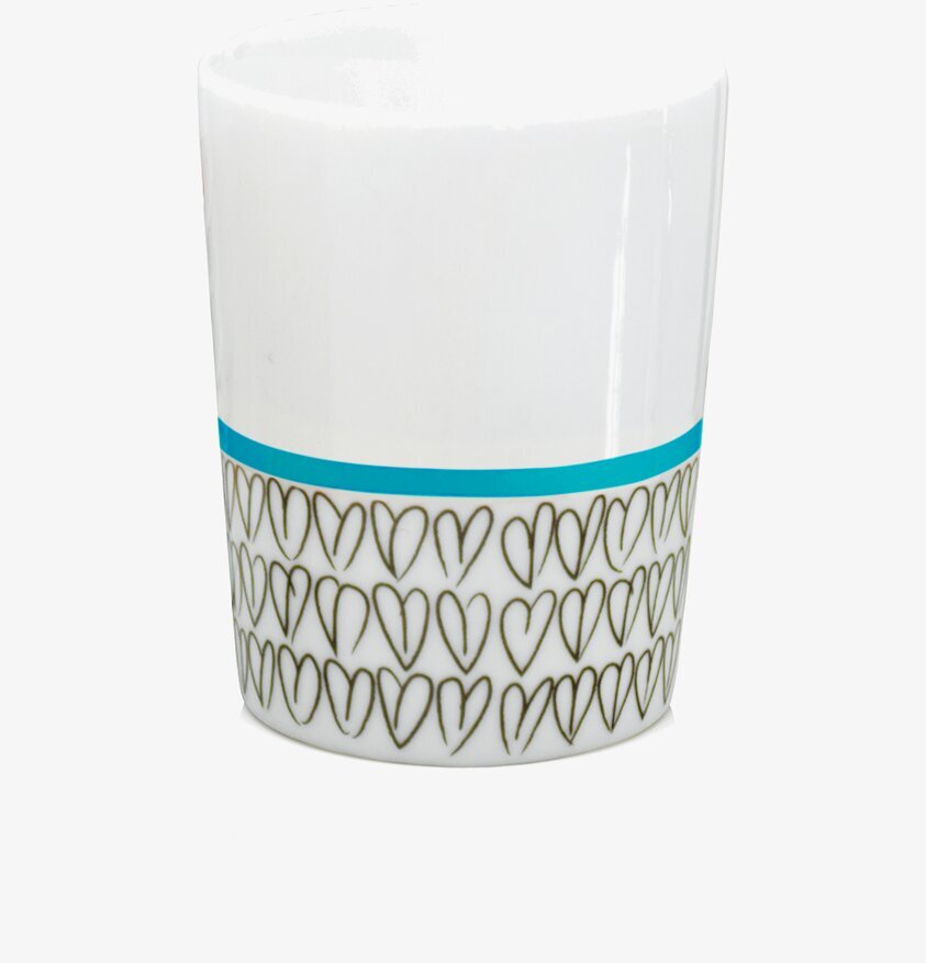 Äggkopp 2-Pack Blue Heart från Mette Ditmer med hjärtmönster