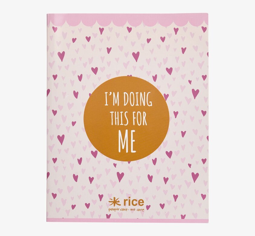 A5 Skrivbok I´m Doing This For Me från Rice med hjärtmönster