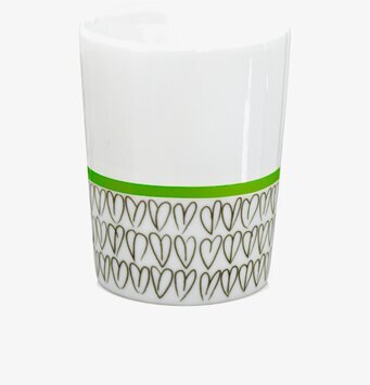 Äggkopp 2-Pack Green Heart från Mette Ditmer i porslin