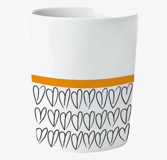 Äggkopp 2-Pack Orange Heart från Mette Ditmer, modern design