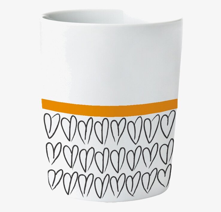 Äggkopp 2-Pack Orange Heart från Mette Ditmer, modern design