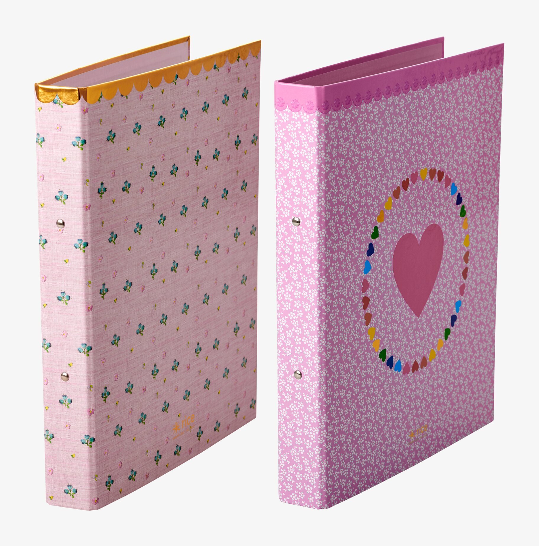 Pärm A4 Med 4 Ringar från Rice i två färgglada mönster