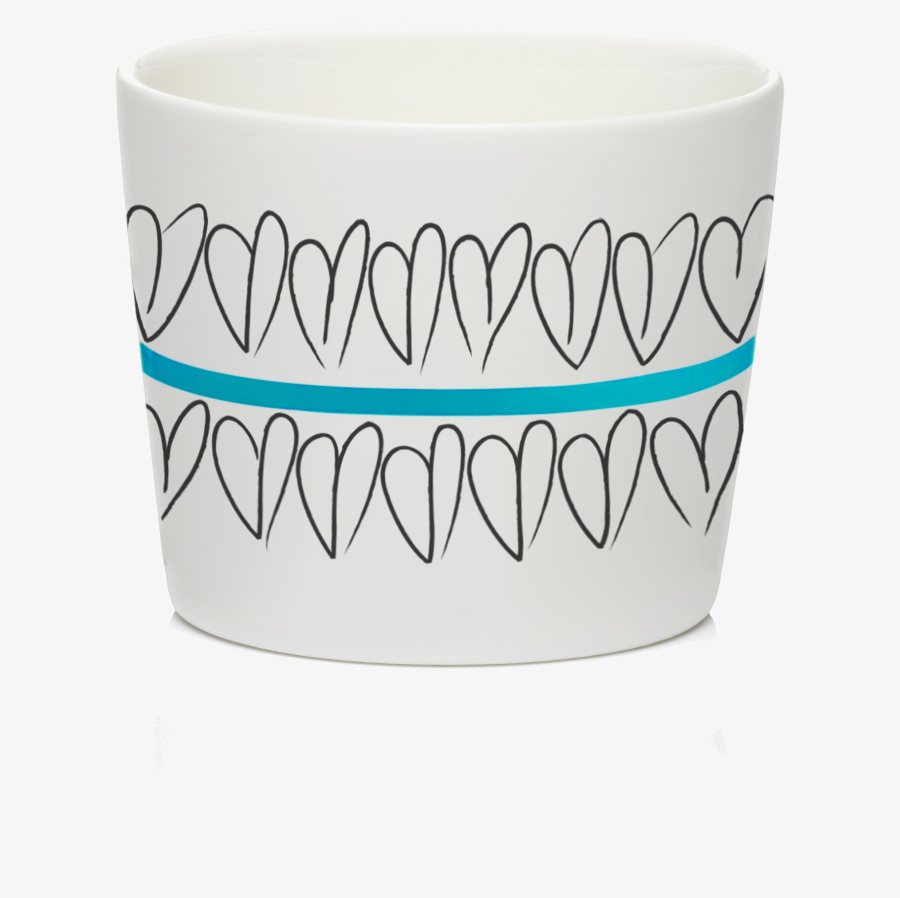 Miniskål Blue Heart från Mette Ditmer med hjärtmönster