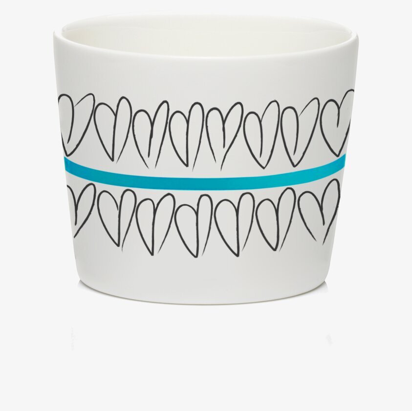 Miniskål Blue Heart från Mette Ditmer med hjärtmönster