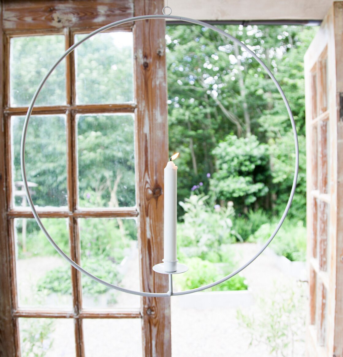 Gullabo Ljusring Häng Grå från Storefactory i fönster