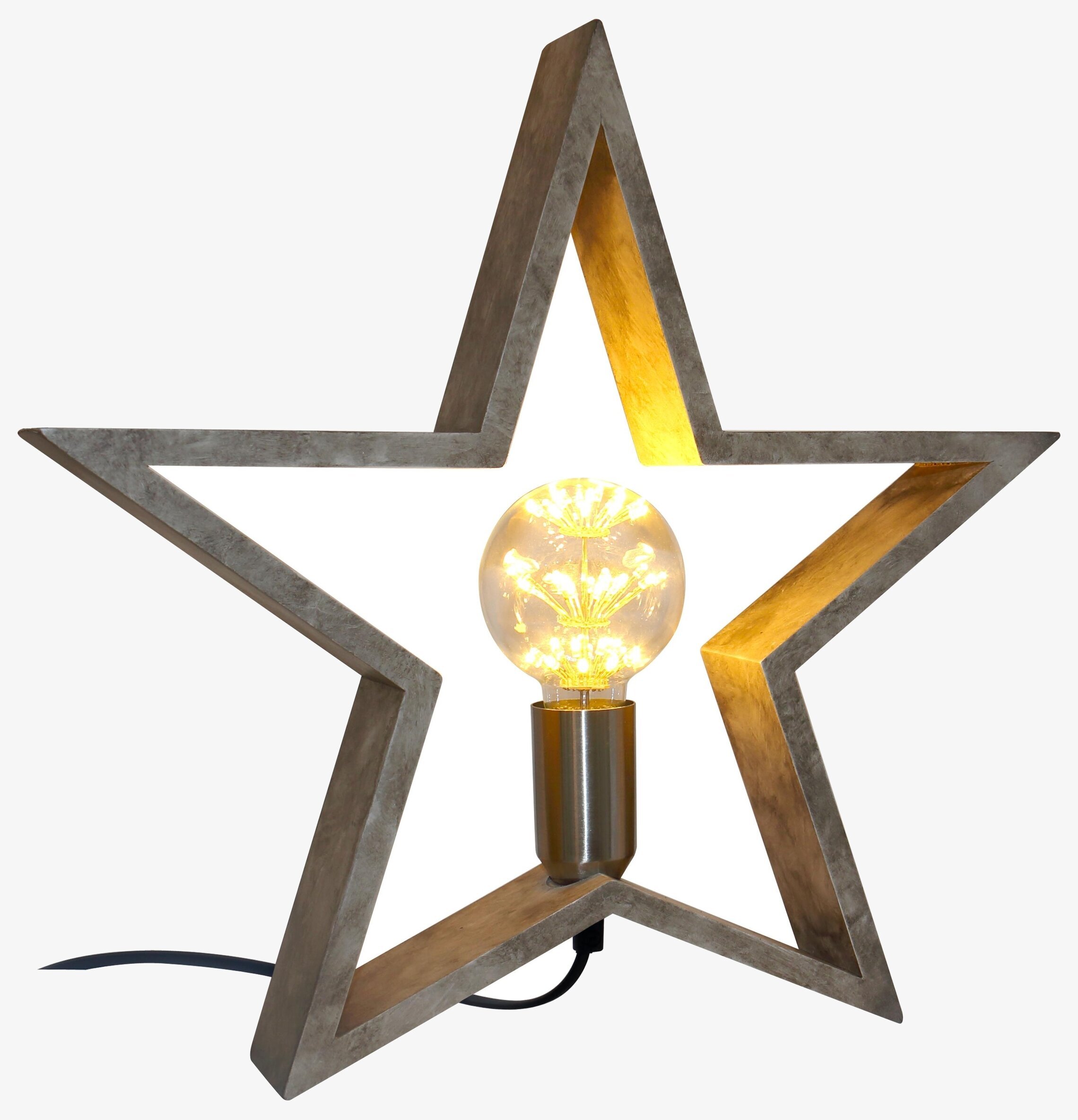 Trästjärna Natur från Havsö: dekorativ lampa i trä