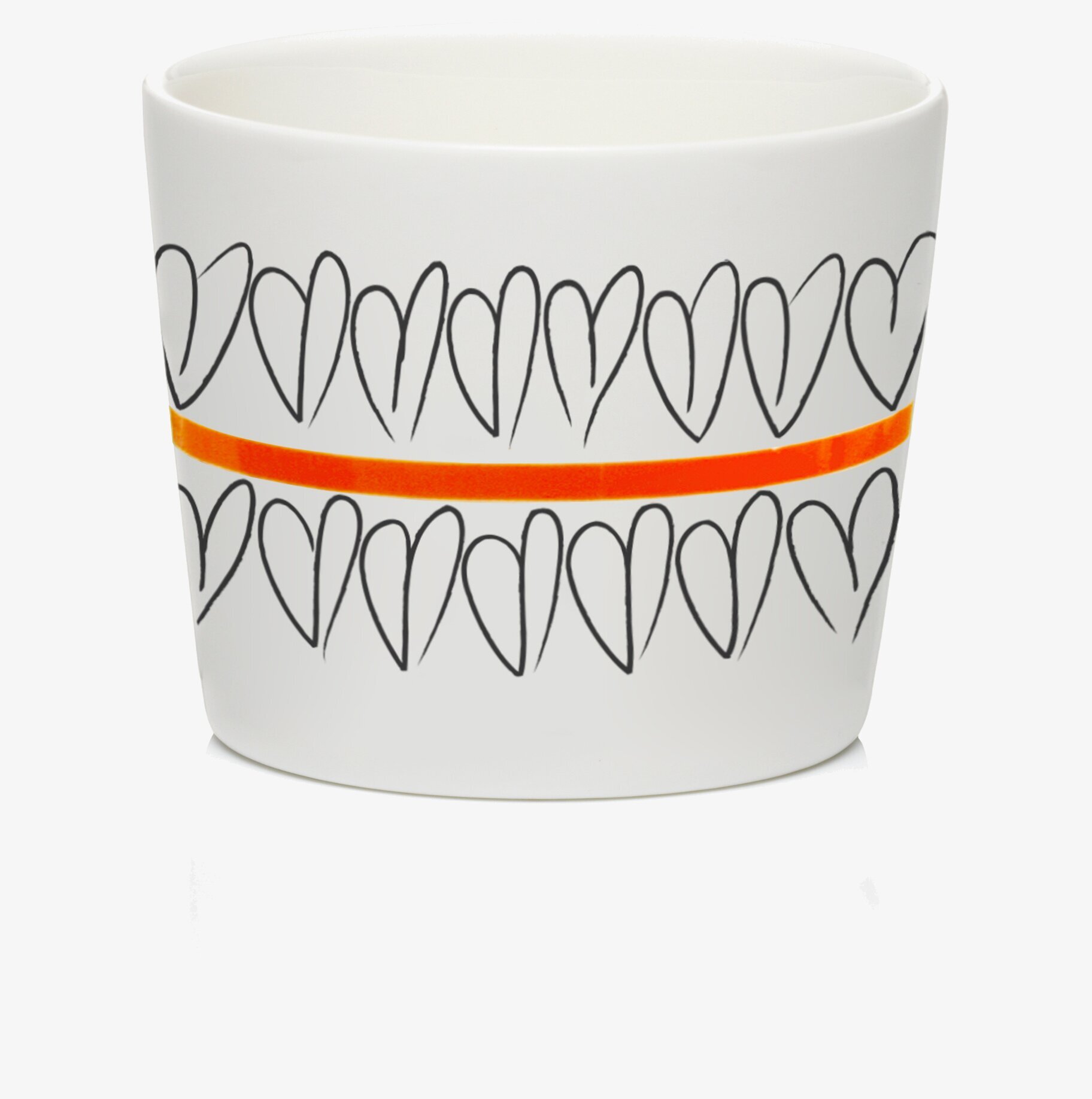 Miniskål Orange Heart från Mette Ditmer med hjärtmotiv