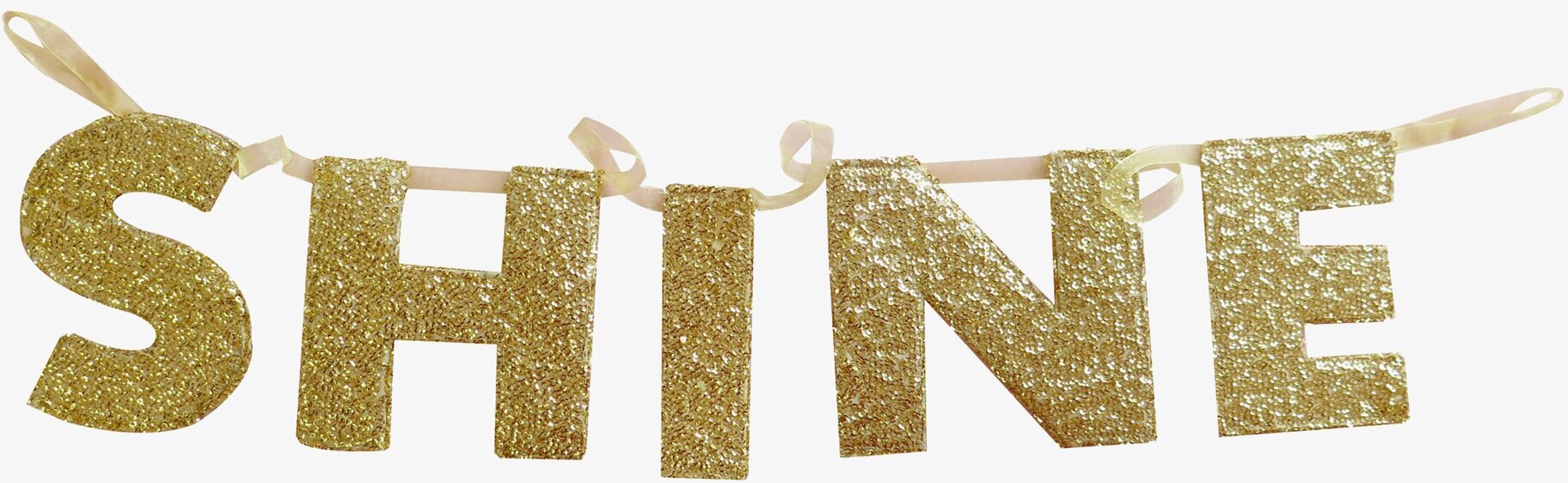 Girlang Golden Shine från Rice med glittrande guldbokstäver