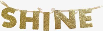 Girlang Golden Shine från Rice med glittrande guldbokstäver