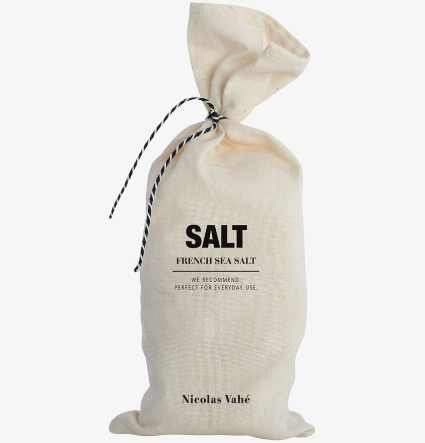French Salt In Bag 250 grm från Nicolas Vahé i tygpåse