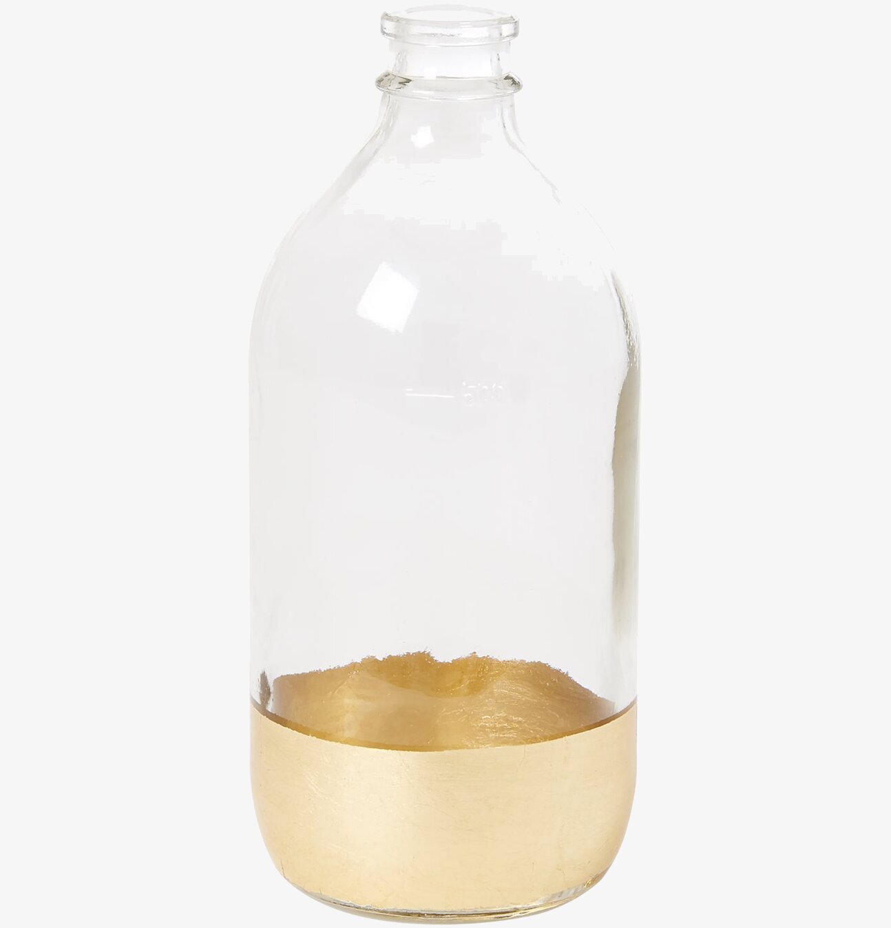 Glasvas Klar Large från Rice med klar glasdesign och guldbas