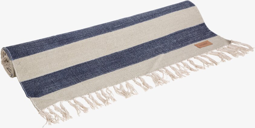 Matta Randig Blå 70x200 från Ernst med randigt mönster