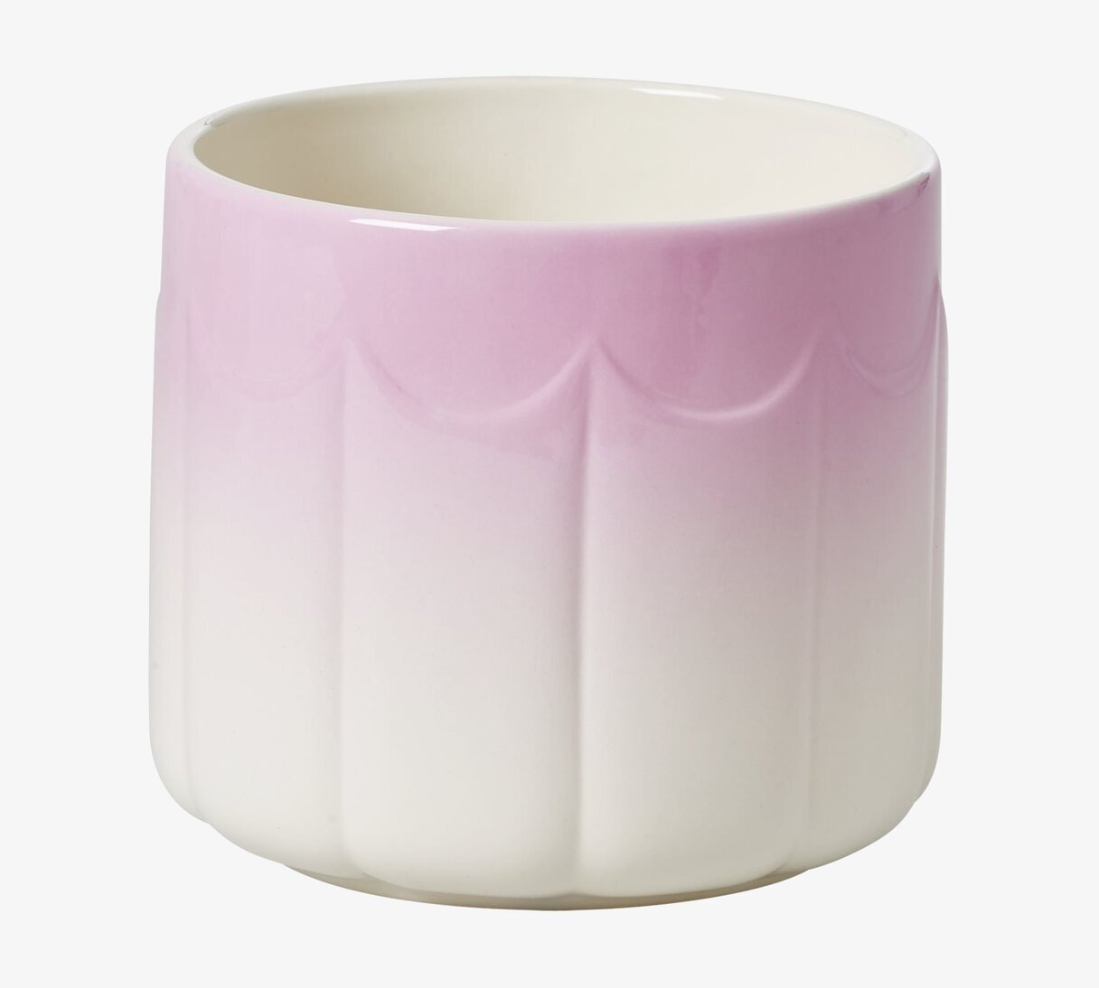 Blomkruka Rice från Rice med glansig yta och räfflad design