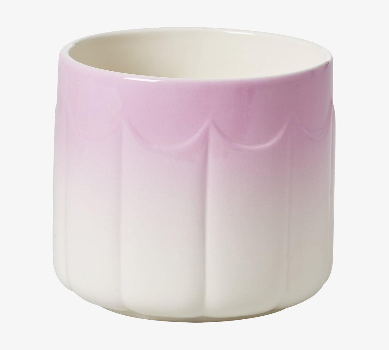 Blomkruka Rice från Rice med glansig yta och räfflad design