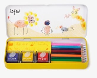 Fingertryck Safari från Worldwide co i ett färgglatt fodral