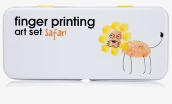 Fingertryck Safari från Worldwide co med lejon av fingeravtryck