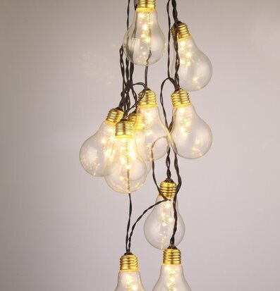 Ljusslinga LED Mässing från Havsö med glödlampor i mässing