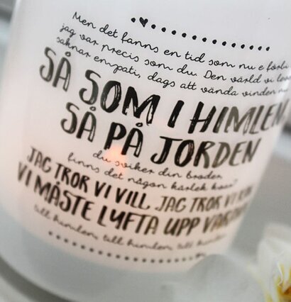 Danny - Majas Cottage ljuslykta med hoppfullt budskap