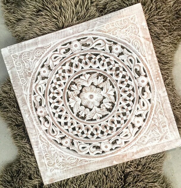 Tempeltavla Medallion Natur från Majas Cottage på lurvig matta