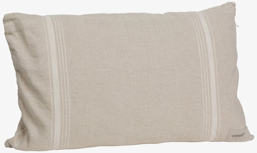 Kudde Beige Med Vit Rand från Ernst i neutral bakgrund
