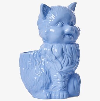 Tandborsthållare Katt Blå från Rice, lekfull och praktisk