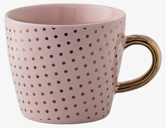 Mugg Henrietta Rosa/Guld från Bloomingville med guldprickar